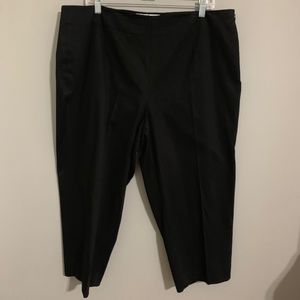 Black Ankle or Cropped Pants Size 18